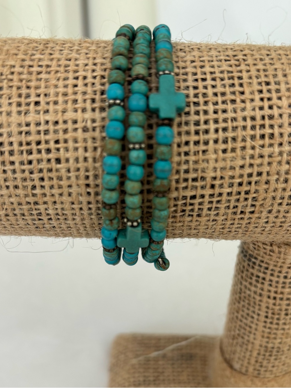 Cross beaded bracelet